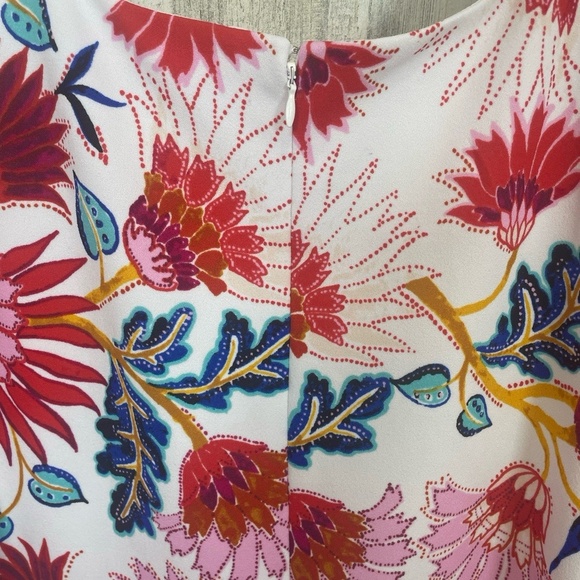 Tahari Arthur S Levine Floral Paisley Bell Sleeve Shift Dress size 14 Colorful - Picture 8 of 13